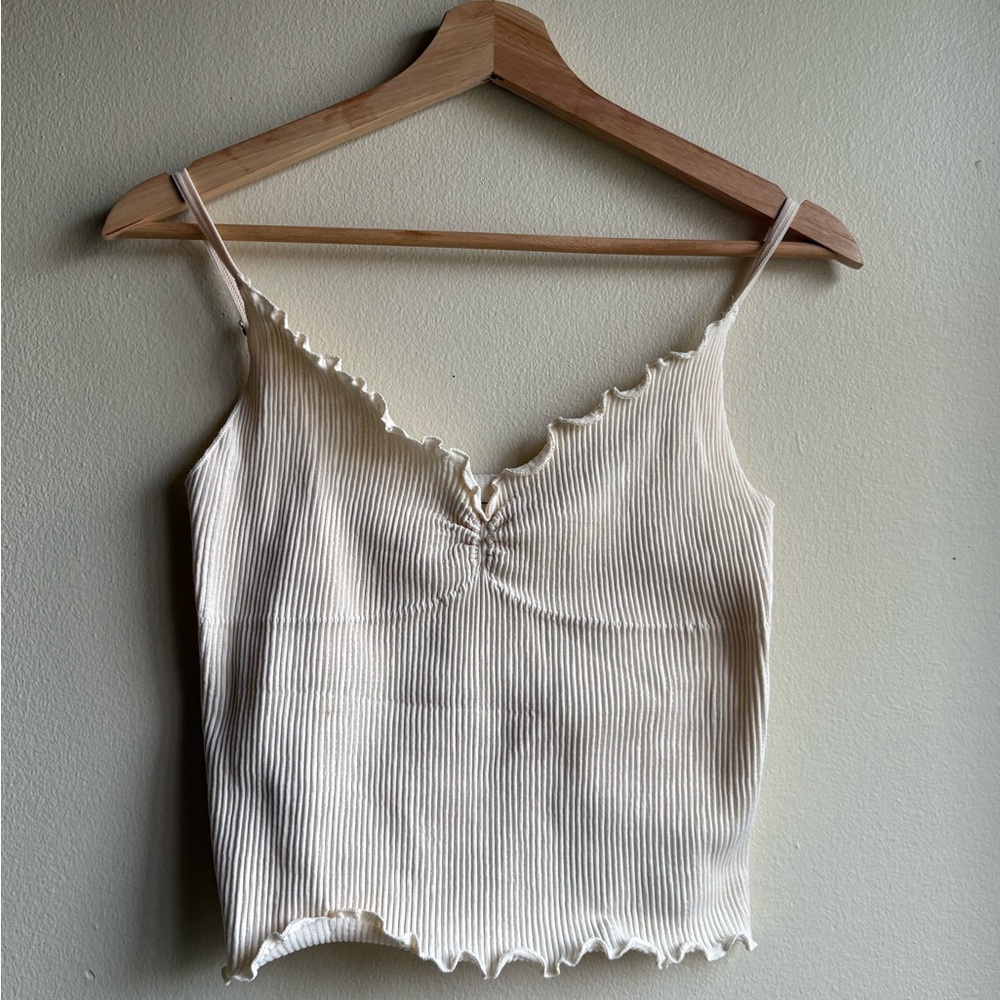 Urban Outfitters Ivory Crop Tank